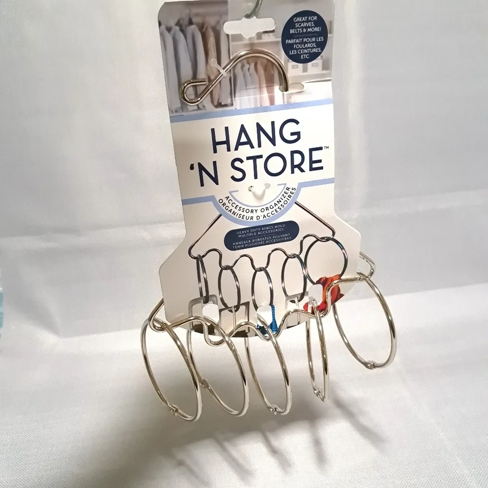 Accessory Organizer Hang Silver Open Ring Purchase Scarves Belts Ties Jewelry‎